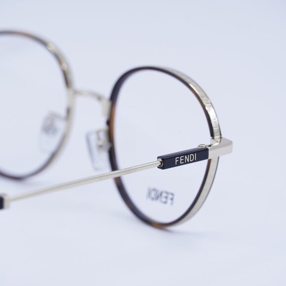 Fendi FE50052U 032 Eyeglasses Havana/Gold 51mm Round Frame - Picture 5 of 10